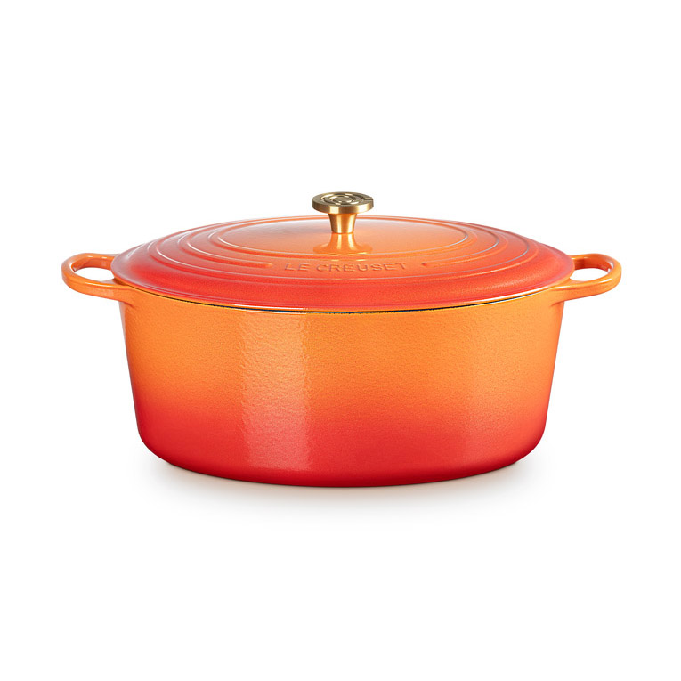 Le Creuset Cast Iron Oval Casserole 40cm - Flamme Doree